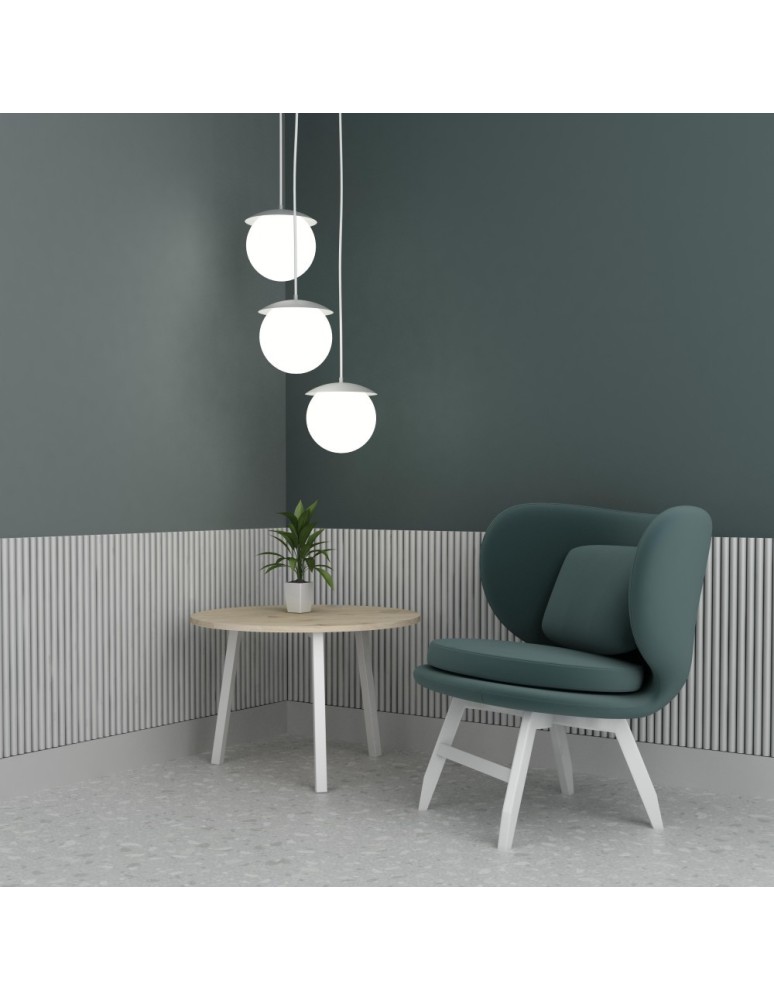 Pendant lamps spheres - UMMO KUUL M triple white ceiling pendant lamp KLM311P4. - product kolory-swiatla.pl 2