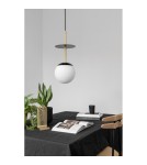 Pendant lamps spheres - UMMO PLAAT A BRASS black ceiling pendant lamp with brass PLA132P0. - product 2