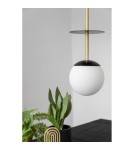 Pendant lamps spheres - UMMO PLAAT A BRASS black ceiling pendant lamp with brass PLA132P0. - product 3