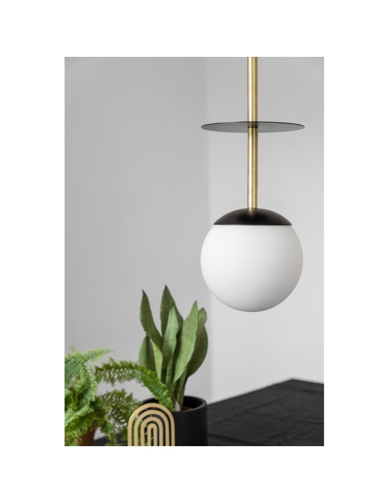 Pendant lamps spheres - UMMO PLAAT A BRASS black ceiling pendant lamp with brass PLA132P0. - product kolory-swiatla.pl 3