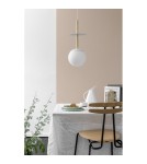 Pendant lamps spheres - UMMO PLAAT A BRASS white ceiling pendant lamp with brass PLA131P0. - product 2