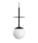 Pendant lamps spheres - UMMO PLAAT A black ceiling pendant lamp PLA122P0. - product 1