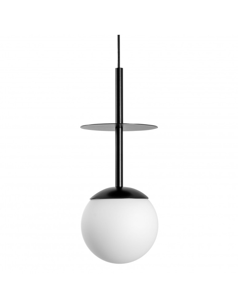 Pendant lamps spheres - UMMO PLAAT A black ceiling pendant lamp PLA122P0. - product kolory-swiatla.pl 1