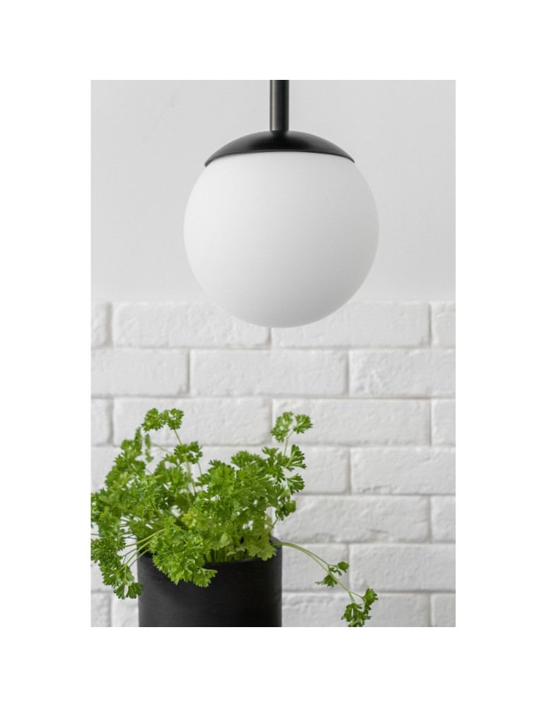 Pendant lamps spheres - UMMO PLAAT A black ceiling pendant lamp PLA122P0. - product kolory-swiatla.pl 3