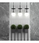 Pendant lamps spheres - UMMO PLAAT A black ceiling pendant lamp PLA122P0. - product 5