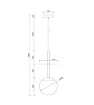 Pendant lamps spheres - UMMO PLAAT A white ceiling pendant lamp PLA111P0. - product 5