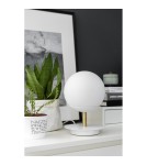 Nightlights - UMMO PLAAT ST white table lamp with brass PLS131P1 - product 2