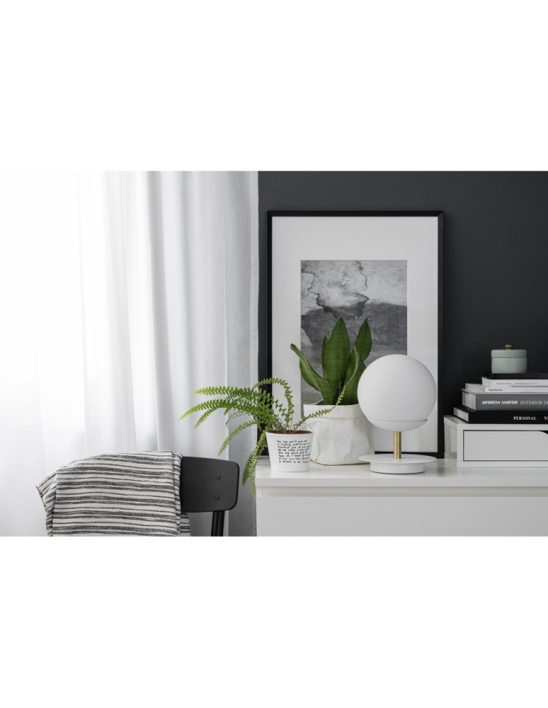 Nightlights - UMMO PLAAT ST white table lamp with brass PLS131P1 - product kolory-swiatla.pl 3