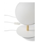 Nightlights - UMMO PLAAT ST white table lamp with brass PLS131P1 - product 4
