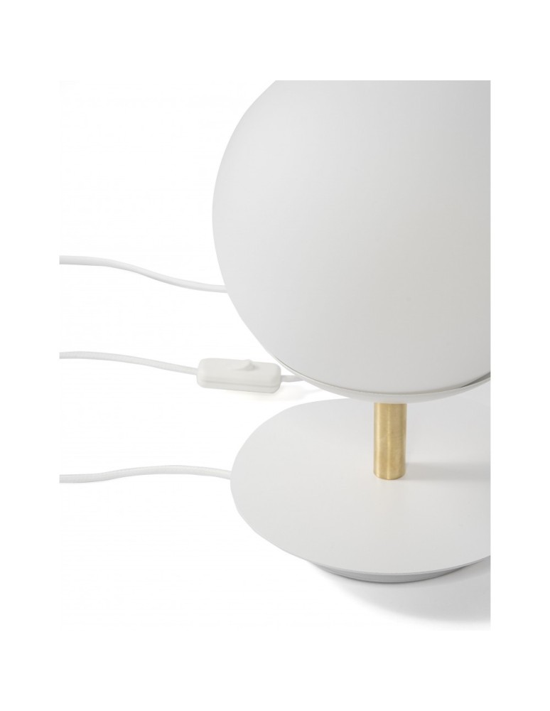 Nightlights - UMMO PLAAT ST white table lamp with brass PLS131P1 - product kolory-swiatla.pl 4