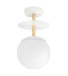 Ceiling lamps - UMMO PLAAT B white ceiling lamp / plafond with brass PLB11303 - product 1