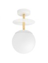 UMMO PLAAT B white ceiling lamp / plafond with brass PLB11303