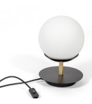 Nightlights - UMMO PLAAT ST black table lamp with brass PLS132P1 - product 1