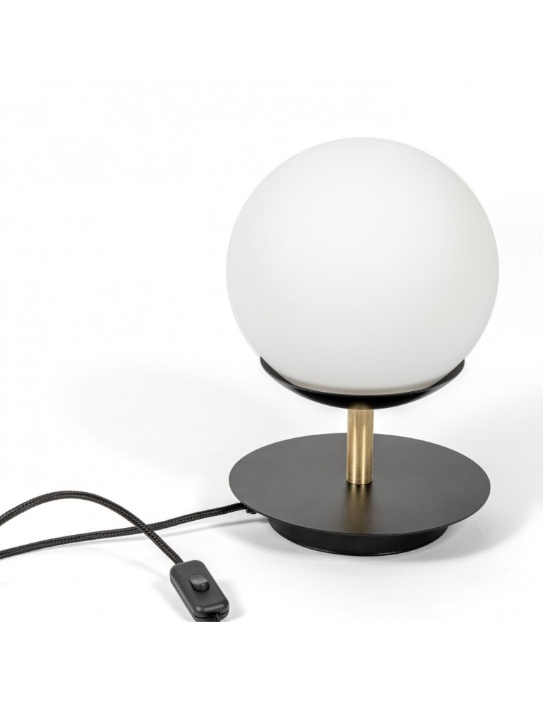 Nightlights - UMMO PLAAT ST black table lamp with brass PLS132P1 - product kolory-swiatla.pl 1