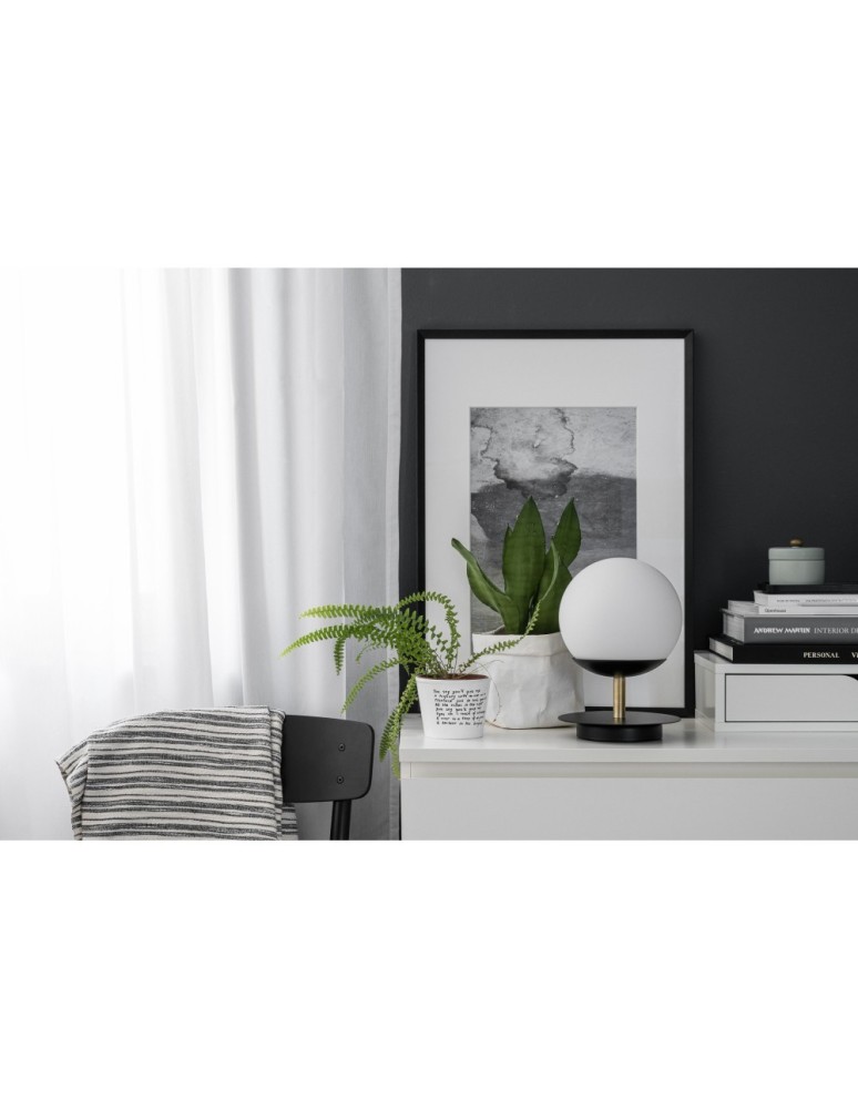 Nightlights - UMMO PLAAT ST black table lamp with brass PLS132P1 - product kolory-swiatla.pl 2