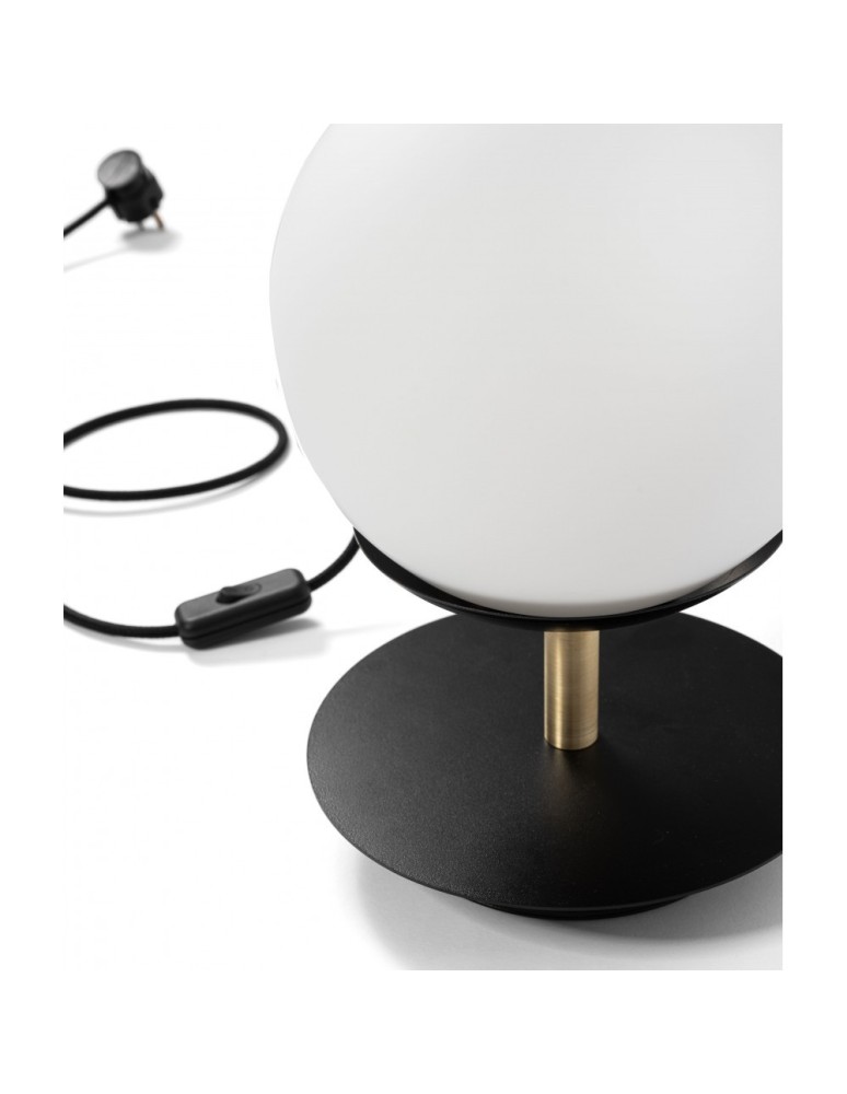 Nightlights - UMMO PLAAT ST black table lamp with brass PLS132P1 - product kolory-swiatla.pl 4