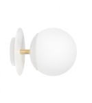 Scandinavian style wall lamps - UMMO PLAAT C white wall lamp / wall sconce with brass PLC11300 - product 1