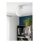 Scandinavian style wall lamps - UMMO PLAAT C white wall lamp / wall sconce with brass PLC11300 - product 2