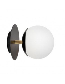UMMO PLAAT C black wall lamp / wall sconce with brass PLC12300