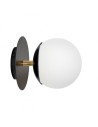 UMMO PLAAT C black wall lamp / wall sconce with brass PLC12300