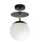 Ceiling lamps - UMMO PLAAT B black ceiling lamp / plafond with brass PLB12303 - product 1