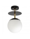 UMMO PLAAT B czarna lampa przysufitowa / plafon z mosiądzem PLB12303