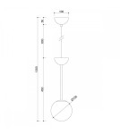 Pendant lamps spheres - UMMO GLADIO white ceiling pendant lamp GLA111P0 - product 6