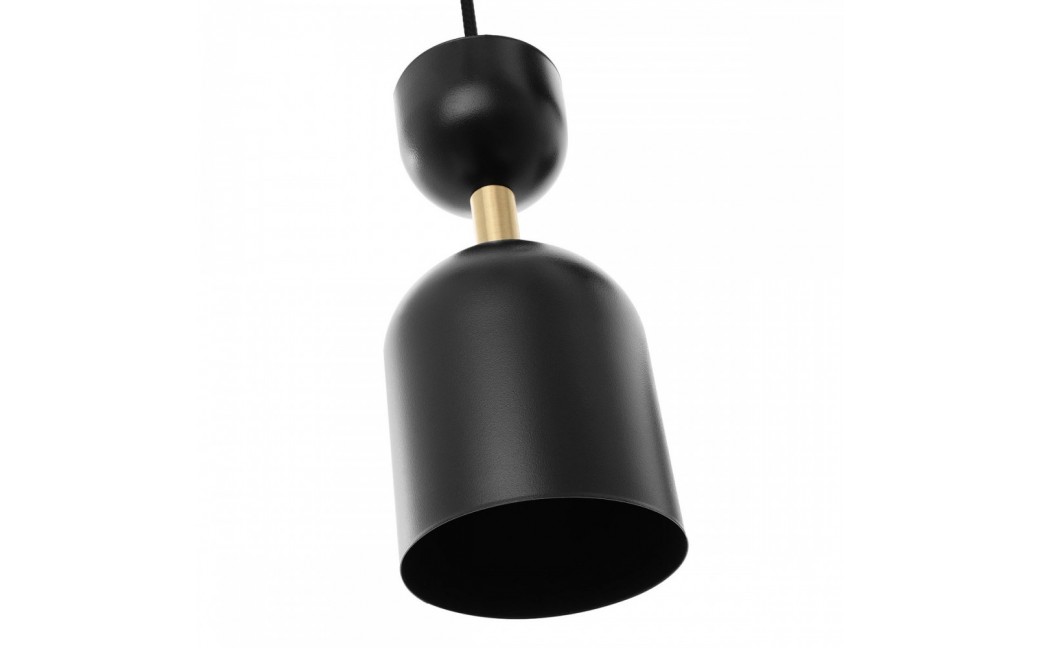 UMMO SUPURU czarna sufitowa lampa wisząca z mosiężną rurką SUA132P0