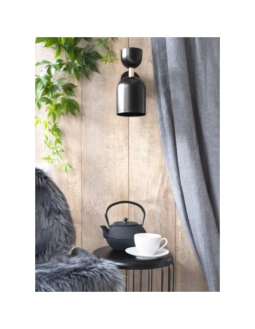 UMMO SUPURU black wall lamp / wall sconce with brass tube SUK13020 - product 2