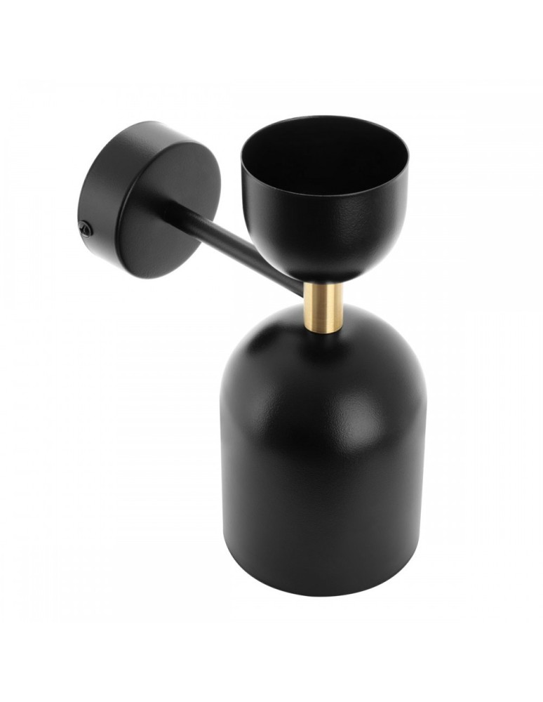 Scandinavian style wall lamps - UMMO SUPURU black wall lamp / wall sconce with brass tube SUK13020 - product kolory-swiatla.pl 4