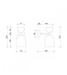 Scandinavian style wall lamps - UMMO SUPURU black wall lamp / wall sconce with brass tube SUK13020 - product 5