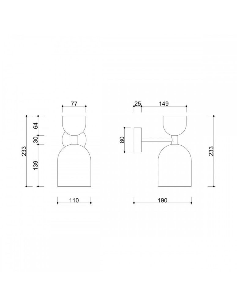 Scandinavian style wall lamps - UMMO SUPURU black wall lamp / wall sconce with brass tube SUK13020 - product kolory-swiatla.pl 5