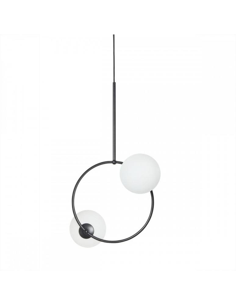 Pendant lamps spheres - UMMO FUPPU A black ceiling pendant lamp FPA222P0. - product kolory-swiatla.pl 1