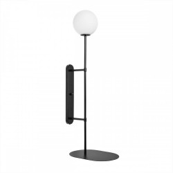 UMMO TABLO czarna lampa ścienna / kinkiet z półką TAK12001