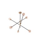 Pendant lamps - AZzardo SOLEN 6 6xG9 Black/Gold Pendant AZ4700 - product 1