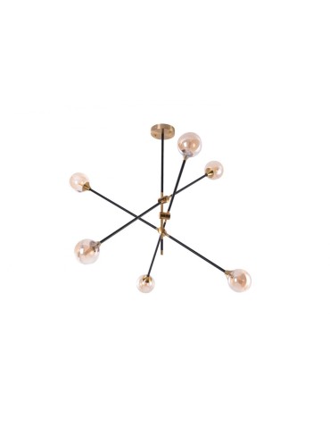 AZzardo SOLEN 6 6xG9 Black/Gold Pendant AZ4700