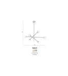 Pendant lamps - AZzardo SOLEN 6 6xG9 Black/Gold Pendant AZ4700 - product 7