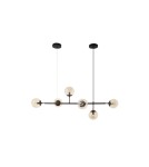 Pendant lamps - AZzardo HELIOS 6 6xE14 Black Pendant AZ4698 - product 1