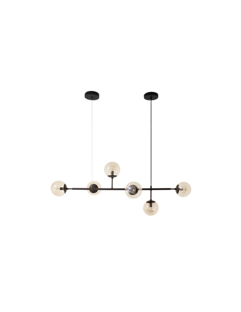Pendant lamps - AZzardo HELIOS 6 6xE14 Black Pendant AZ4698 - product kolory-swiatla.pl 1
