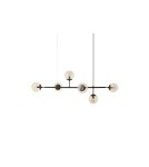 Pendant lamps - AZzardo HELIOS 6 6xE14 Black Pendant AZ4698 - product 2