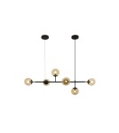 Pendant lamps - AZzardo HELIOS 6 6xE14 Black Pendant AZ4698 - product 3