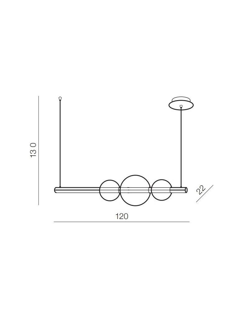 LED pendant lamps - AZzardo SANDRA 3 LED 48W 4800lm 3000K Dimmable White Pendant AZ4426 - product kolory-swiatla.pl 4