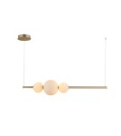 LED pendant lamps - AZzardo SANDRA 3 LED 48W 4800lm 3000K dimmable Gold Pendant AZ4427. - product 1