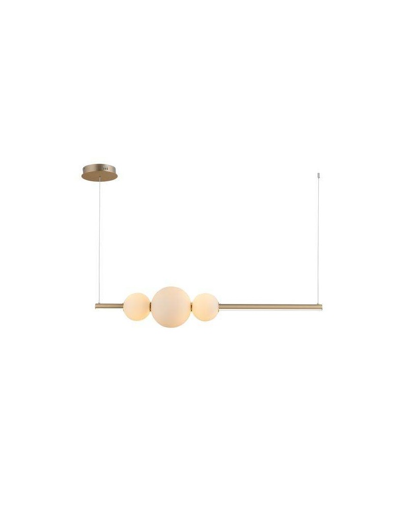 LED pendant lamps - AZzardo SANDRA 3 LED 48W 4800lm 3000K dimmable Gold Pendant AZ4427. - product kolory-swiatla.pl 1