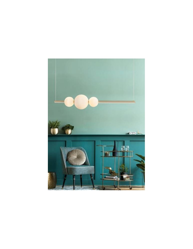 LED pendant lamps - AZzardo SANDRA 3 LED 48W 4800lm 3000K dimmable Gold Pendant AZ4427. - product kolory-swiatla.pl 2