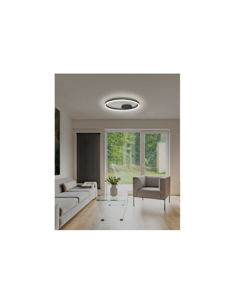 Modern ceiling lamps - AZzardo HALO TOP 80 LED 55W 4700lm 3000K Black Ceiling Light AZ4703. - product kolory-swiatla.pl 3
