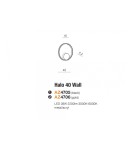 Ring wall lamps - AZzardo HALO 40 LED 28W 2200lm 3000K Gold Wall Mount AZ4706. - product 3