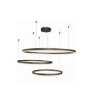 Pendant lamps circles - AZzardo HALO 100+80+60 LED 130W 11100lm 3000K Black Pendant AZ4707. - product 2