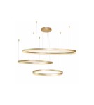 Pendant lamps circles - AZzardo HALO 100+80+60 LED 130W 11100lm 3000K Gold Pendant AZ4708. - product 2