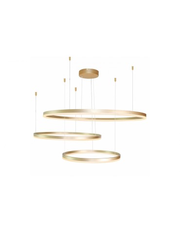 AZzardo HALO 100+80+60 LED 130W 11100lm 3000K Złoty Wisząca AZ4708 - produkt 2